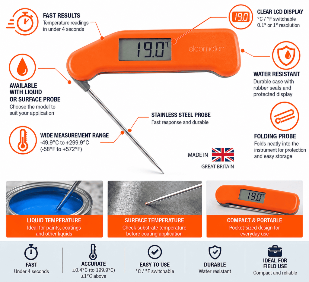 Elcometer 212 Digital Pocket Thermometer