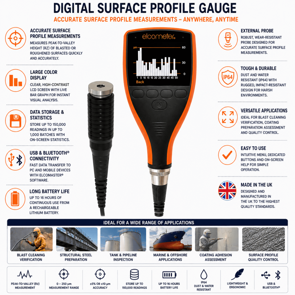 Elcometer 224 Surface Profile Gauge Canada